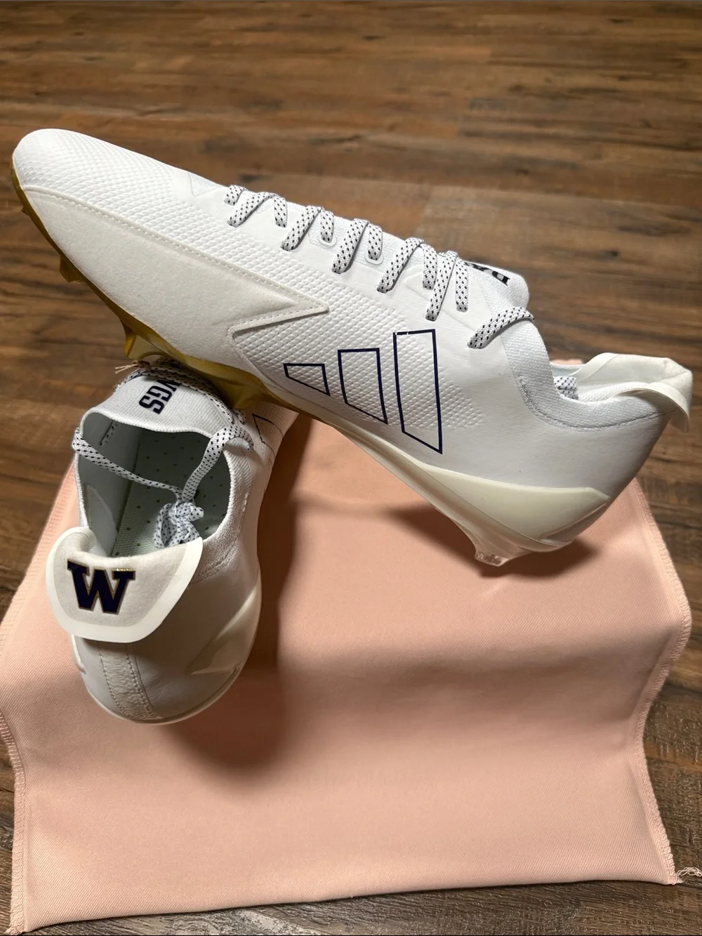 Adidas SM Adizero Electric Washington Huskies Team Issue Football Cleats